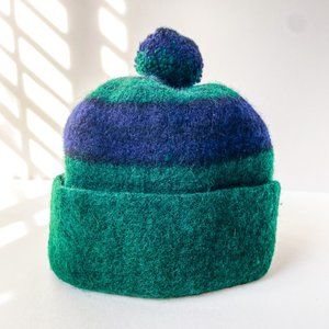 vintage Black Watch tartan wool hat